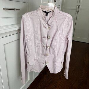 White House Black Market Size 6 Light Pink / Cottage Rose Band Jacket
